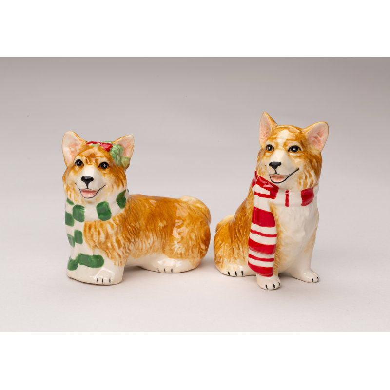 Corgi Christmas Salt and Pepper