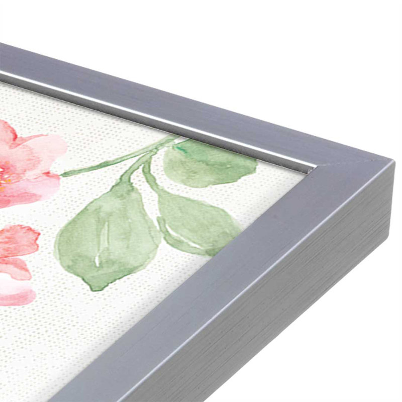 «Fresh Floral IV» par Beth Grove, reproduction d'art, H 12 po x l 12 po, Argent argent