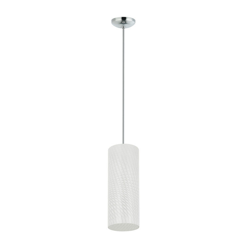 Luminaire suspendu cylindrique à 1 lumière , H 86 po x l 14 po x P 5,25 po