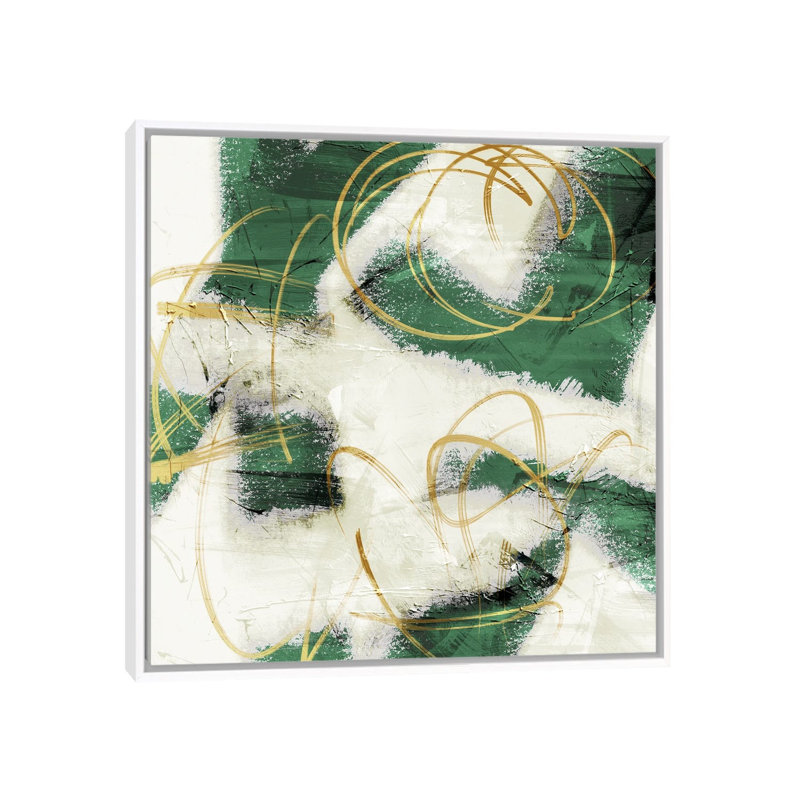 Emerald Mustard Prophecy I by Marcus Prime - Print on Canvas, Black Framed, 45.72 cm H x 45.72 cm W