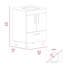 Meuble-lavabo simple blanc 2 portes