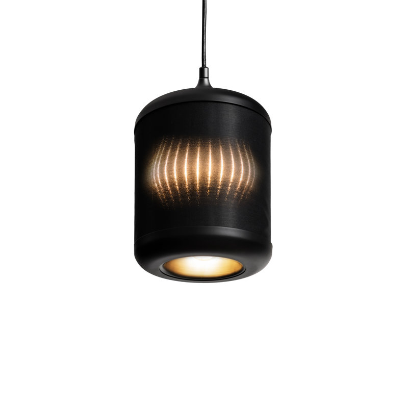 Lambalot 2 - Light Black LED Unusual Pendant, Black