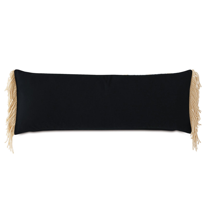 Prowling Fringed Outdoor Reversible Throw Pillow