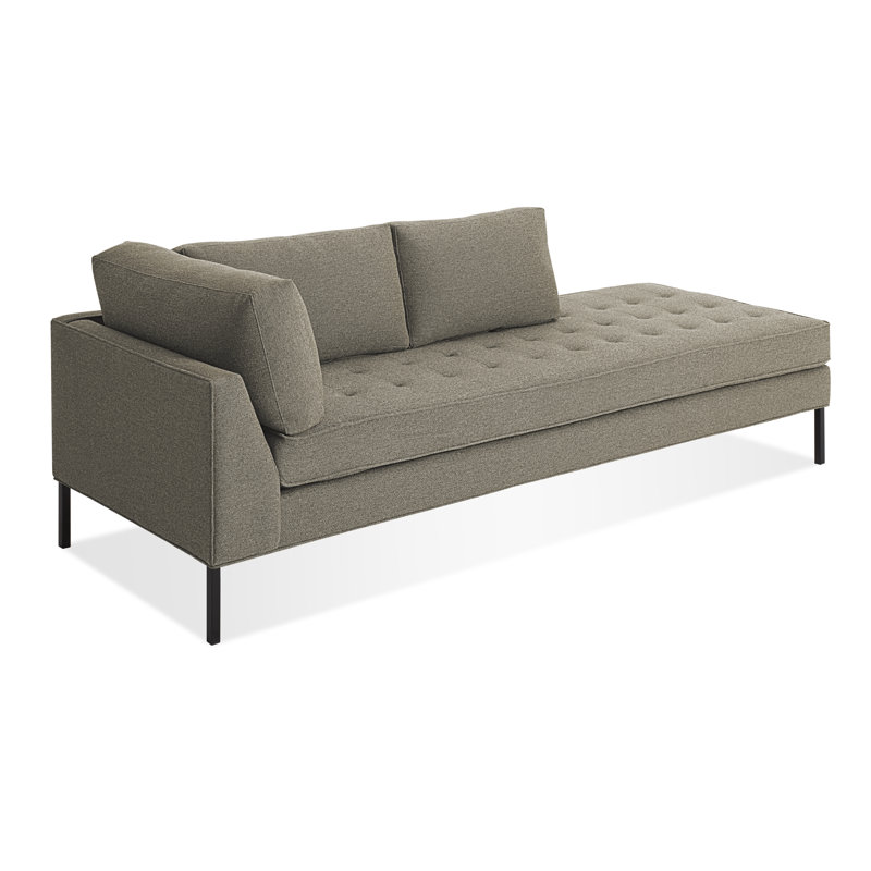 Paramount Chaise Lounge, Sanford Ceramic Crossweave, Metal, Left Hand Facing