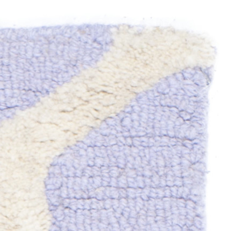 Cannen Hand Tufted Wool Geometric Rug, Rectangle 11' x 15', Ivory/Lavender