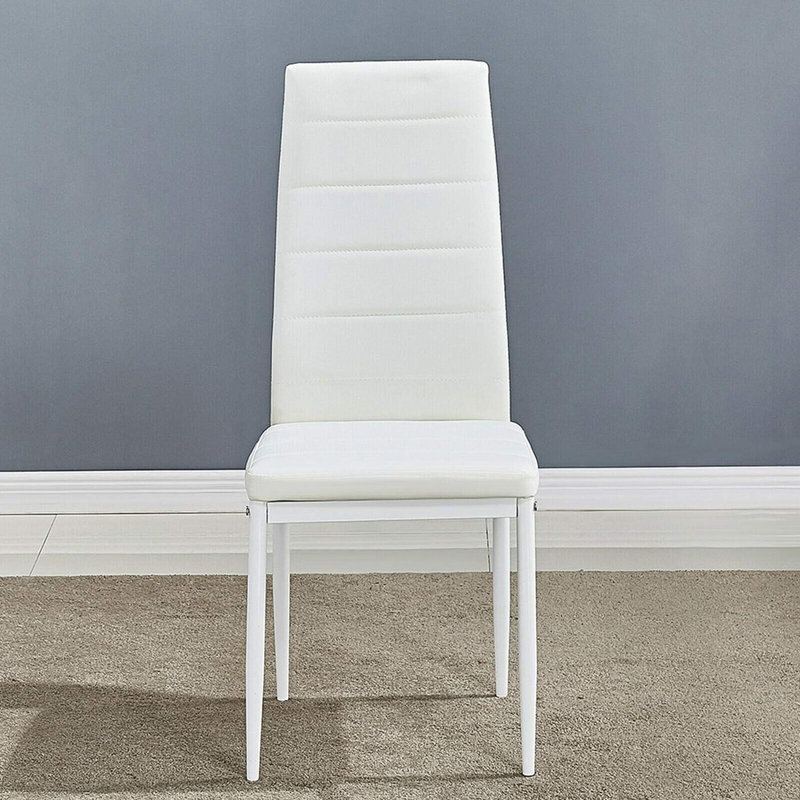 45cm H Metal Side Chair, 6, White