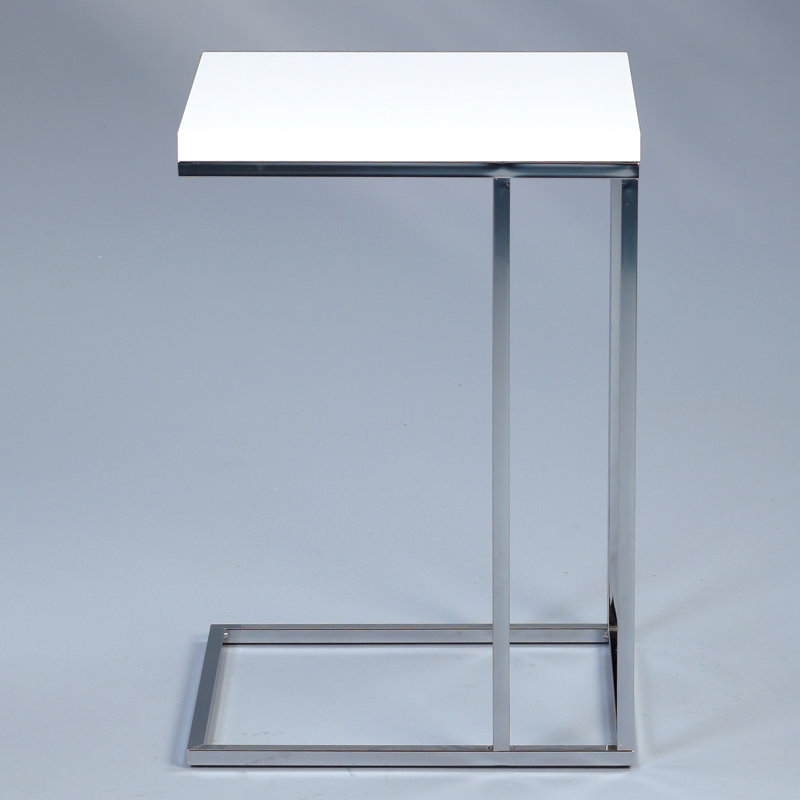 Cali Side Table, Chrome-Plated Metal