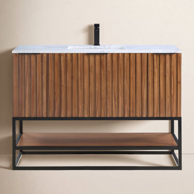 Terra 48" Carrara Marble Single Bathroom Vanity