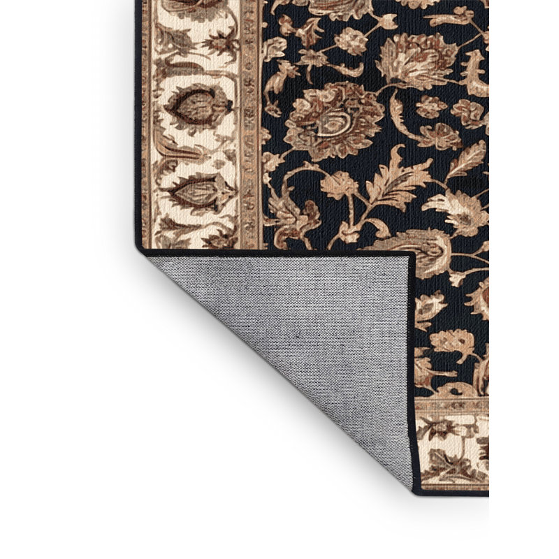 Machine Washable Persian Brown Area Rug, Square 5'
