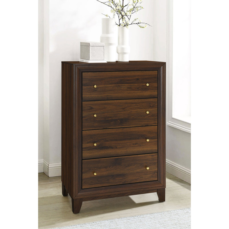 Walnut 4-drawer Chest