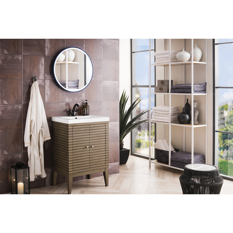 Linden 24'' W Single Vanity, Whitewashed Walnut