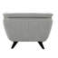 Fauteuil bouclé gris clair Nayeli-845134215