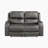 Mazzone 61.5" Transitional Polished Microfiber Double Reclining Loveseat with Dual Manual Tab Pull Motion-111301163