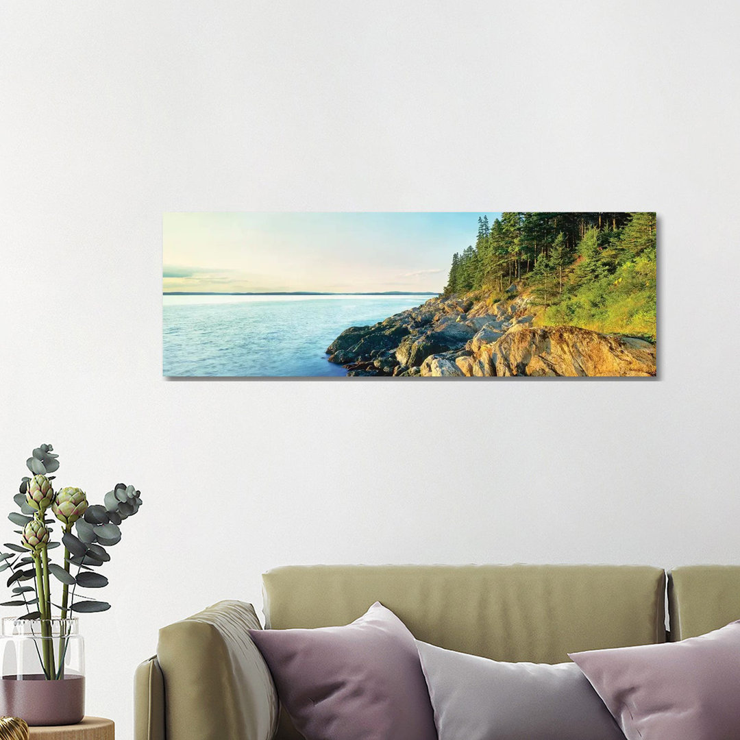 Coastline, Acadia National Park, Maine, USA - Wrapped Canvas Panoramic Print