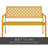 Eveliina Steel Carved-back Floral Bench-1318159065