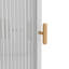 Armoire de plancher 22,73 po blanche, avec portes en verre trempé et 3, pour chambre à coucher, salon, salle de bain, armoire d'angle blanche polyvalente, 3 portes, construction pratique contemporaine