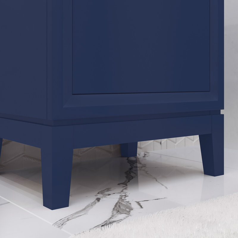 Ensemble de meuble-lavabo simple 21 po Finkbeiner, Bleu monarque, Doré