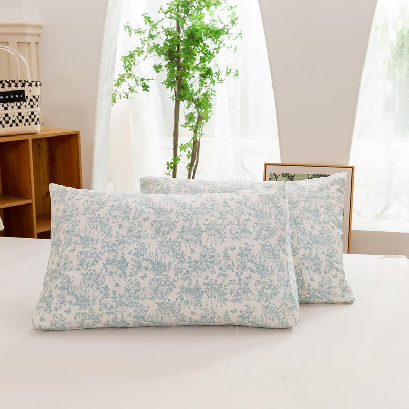 3 PCS Rabbit Animals Print Duvet Cover Ultra Soft & Breathable Comforter Cover, Queen Duvet Cover + 2 Shams