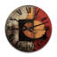 Horloge murale en bois belge avec abstrait géométrique VI - Modern Geometric-758908430
