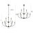 Otho 9-Light Dimmable 32” W Black Classic/ Traditional Dining Room Chandelier for High Ceiling