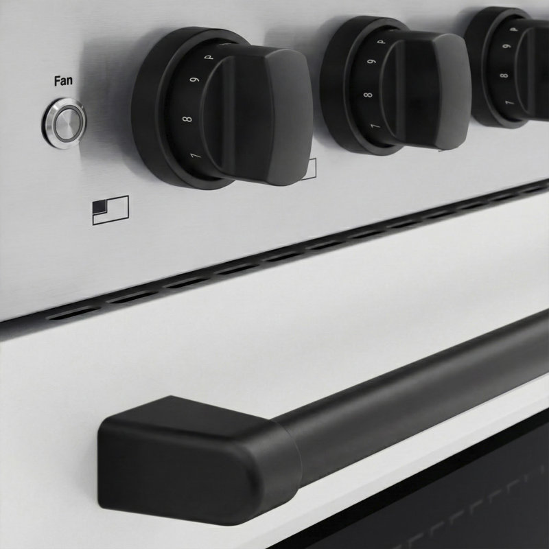 ZLINE Autograph 36 in. Paramount Induction Range with 5 Element Cooktop & Champagne Bronze Accents, Matte Black