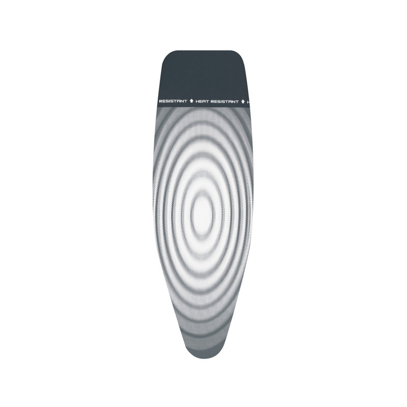 Brabantia Code D (Extra Large) Ironing Board Cover with Heat Resistant Parking Zone (53 x 18 In), Titan Oval