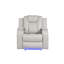 Fauteuil inclinable électrique à DEL en similicuir glacé