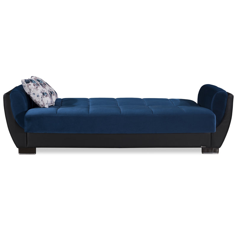 Upholstered 93.5'' Sleeper Sofa, Turquoise