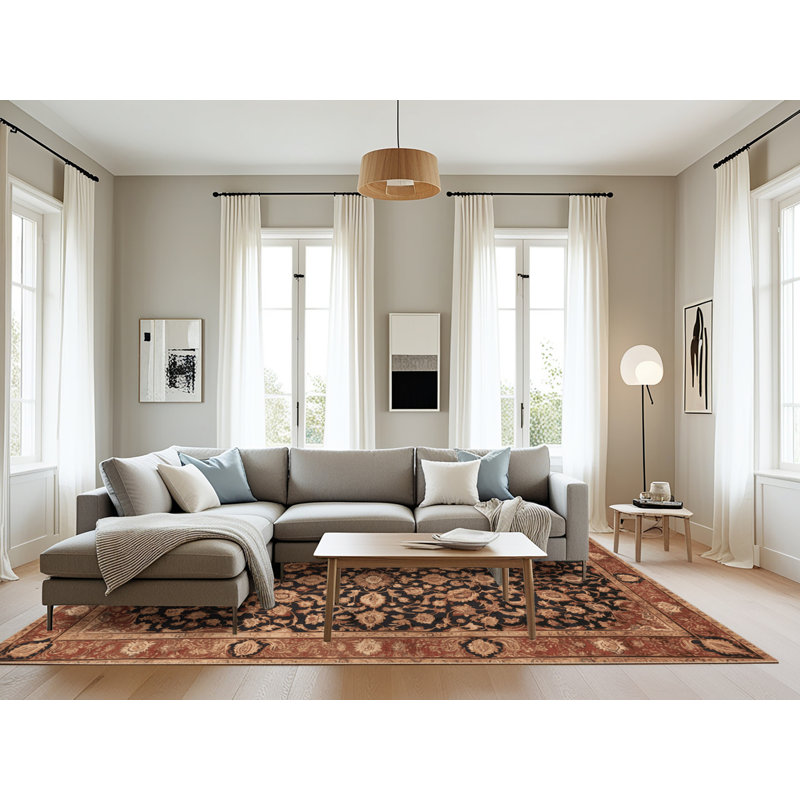 Tapis brun lavable à la machine, Rectangulaire 8 pi x 12 pi