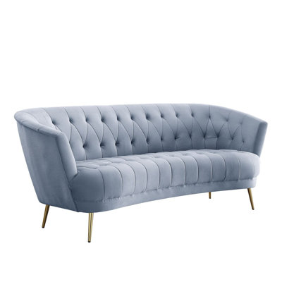 Canapé Dilley Modern Bayram avec 2 coussins, velours