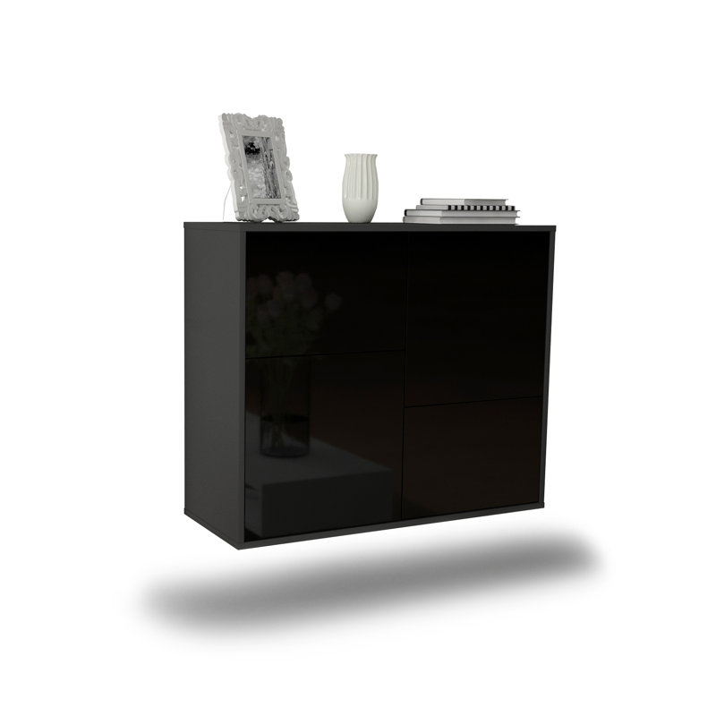 Rosenblum 92cm Sideboard, High Gloss Black