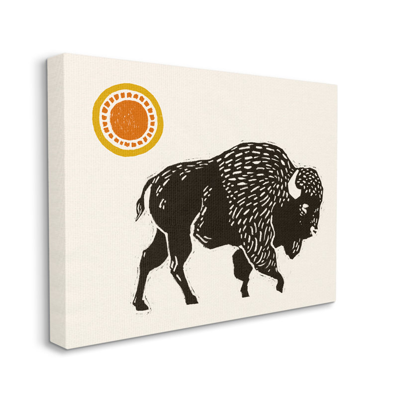 Southwestern Bison par Victoria Barnes, H 30 po x l 40 po x P 1,5 po