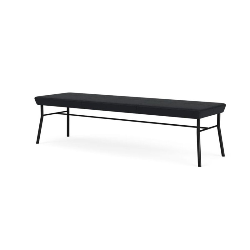 Lesro Banc en métal Mystic, Noir, Noir Modena