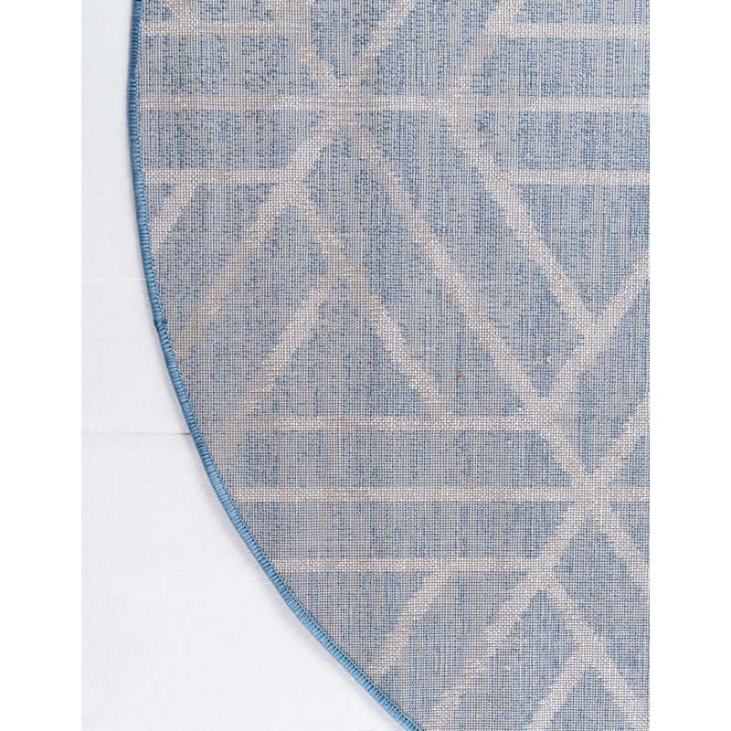 Eshin Abstract Indoor Rug, Round 7'