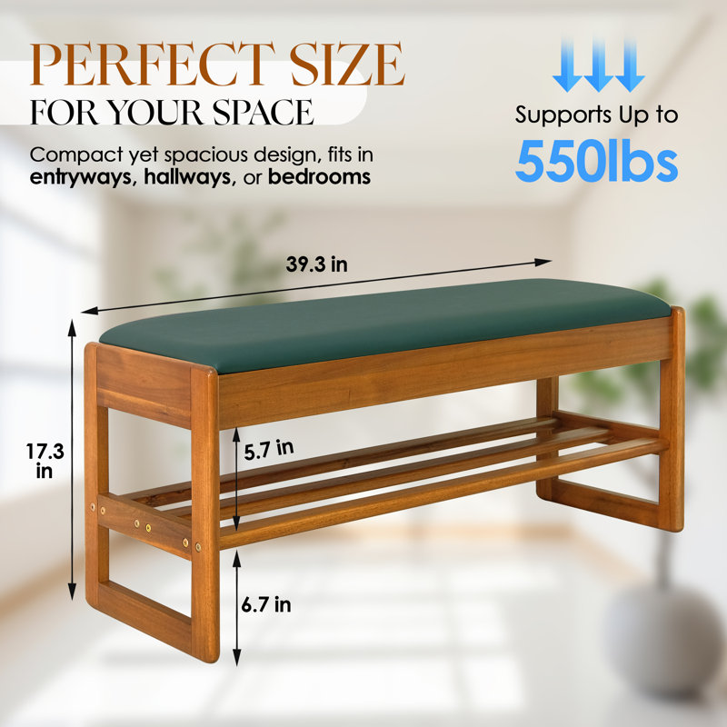 Shoe Storage Bench, Green