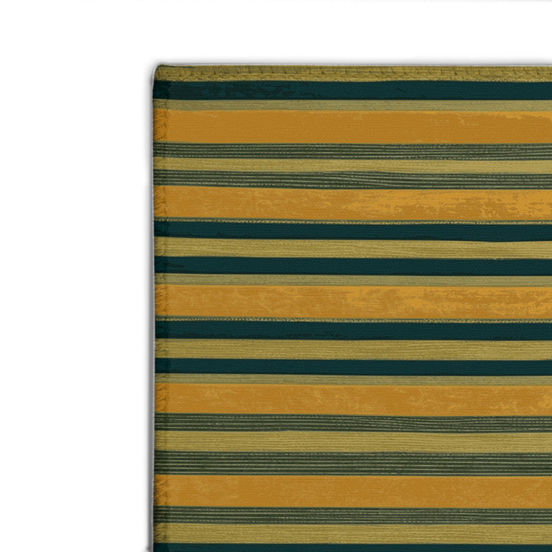 Tapis intérieur / extérieur brun HorizontalStripes, Rectangulaire 2 pi x 3 pi