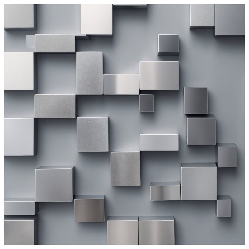 Metallic Square Tiles Blankets, 60in W x 80in H