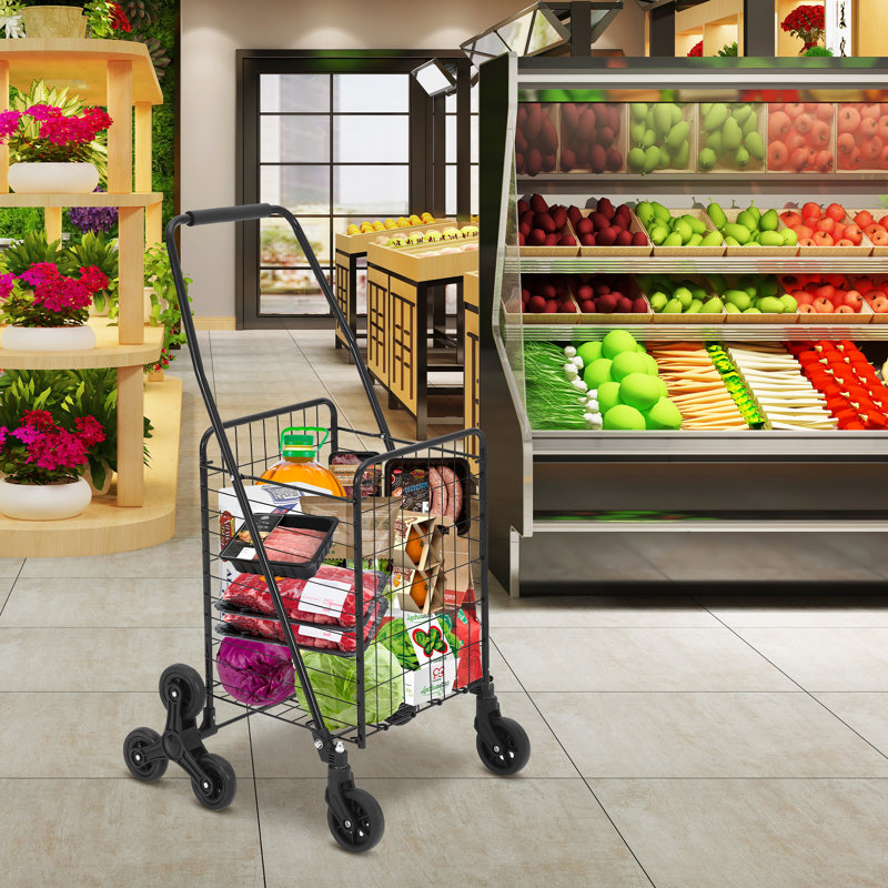 Chariot pliable de 88 lb avec chariot pivotant à 360 degrés