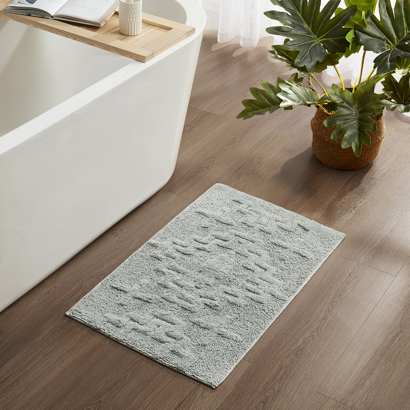 Kiva Steps Bath Rug Sky Gray 21x34", 21"W x 34"L, Sky Gray