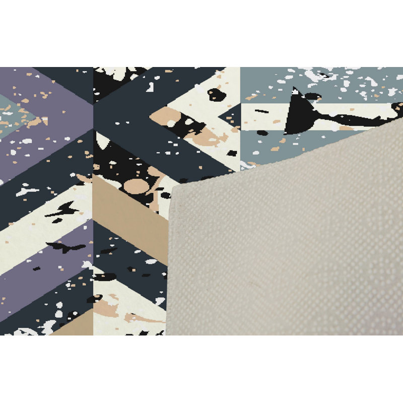 Luxurious Woven Carpet Rug, 2.6 x 4.0 ft | 100% Polyester, 0.4 in Pile Height | Antibacterial & Non-Slip PVC Dot Underside | Machine Washable, 3D Digital Printing | Perfect for Living Room & Bedroom Decor