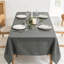 Waterproof Grey Linen Effect Rectangular Tablecloth 132x178cm
