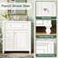Meuble-lavabo de 30 po de largeur avec lavabo en céramique, armoire de rangement en bois avec tiroir (blanc)-131401541