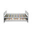 Lit simple gris avec matériaux stables, tête de lit, lit gigogne, rangement et tiroirs-534273871