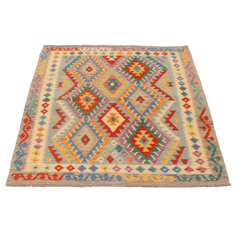 Tapis unique orange de 4 pi 5 po x 5 pi 8 po
