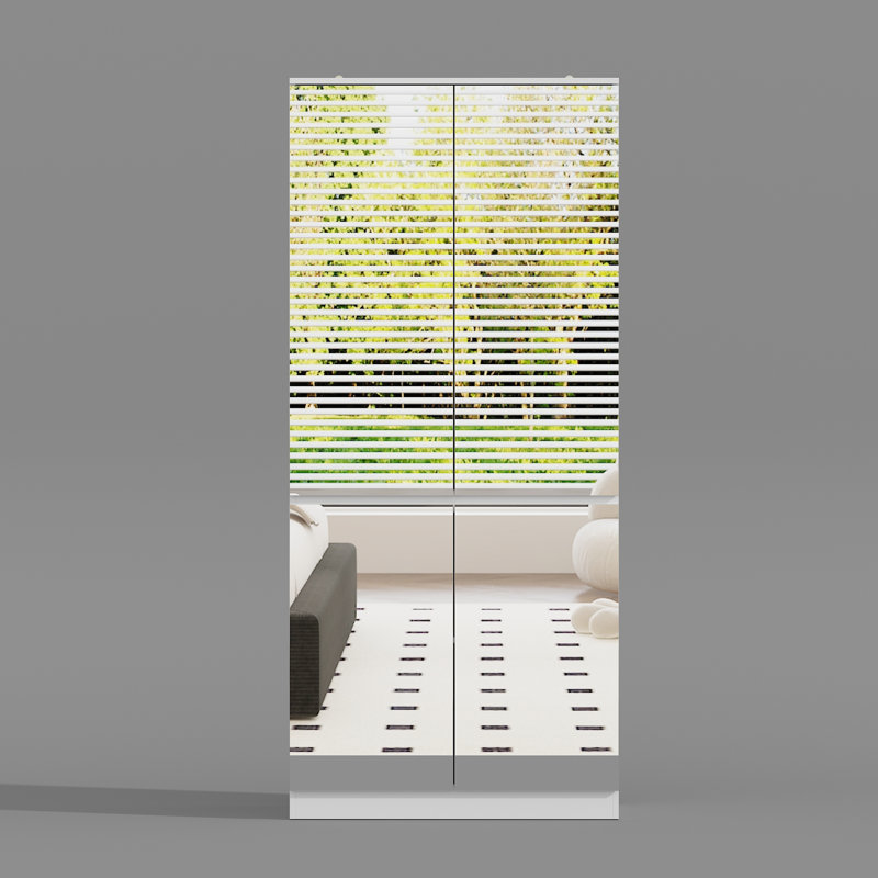 Shadrick Modern Mirrored Wardrobe With Ample Storage And Stylish Designproduct Title:Modern Entryway Cabinet With Spacious Drawers - Sleek Design