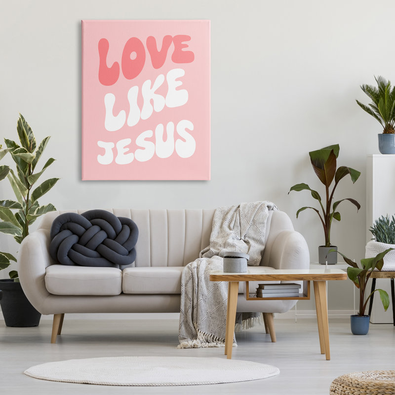 Impression sur toile Trinx Love Like Jesus par Lil 'Rue, H 48 po x l 36 po x P 1,5 po