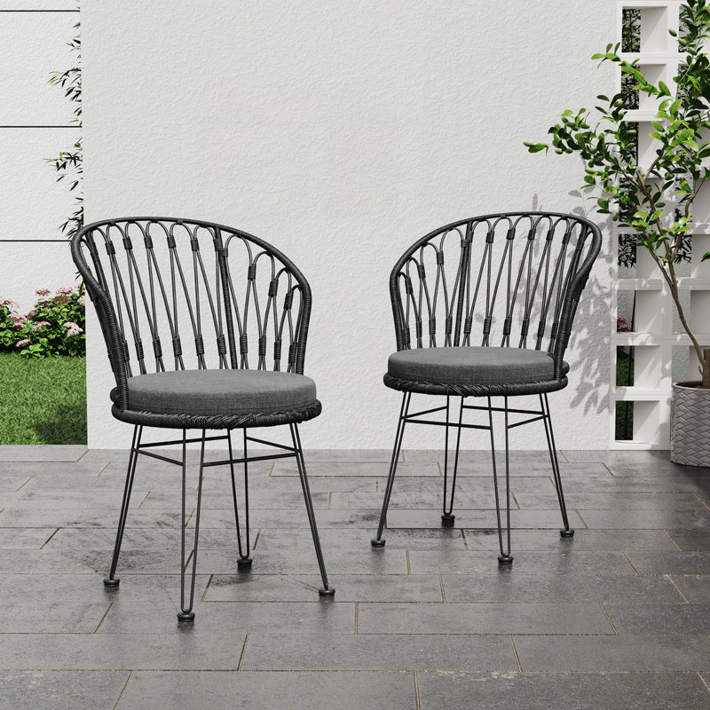 Chaise d'extérieur sans accoudoirs, Grey/Black