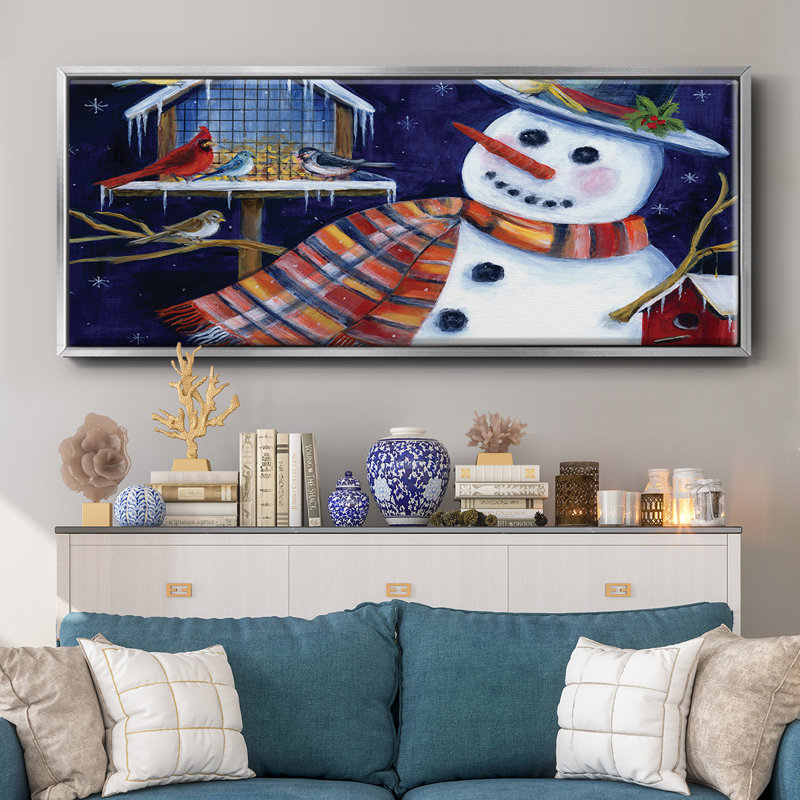 Snow Friends- Framed Canvas