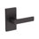 Sharpe Privacy Lever with Contemporary 5in Rose in Lifetime (PVD) Polished Nickel