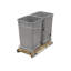 Poubelle escamotable Rev-A-Shelf avec fermeture en douceur, gris-101820385-101820387-101820388